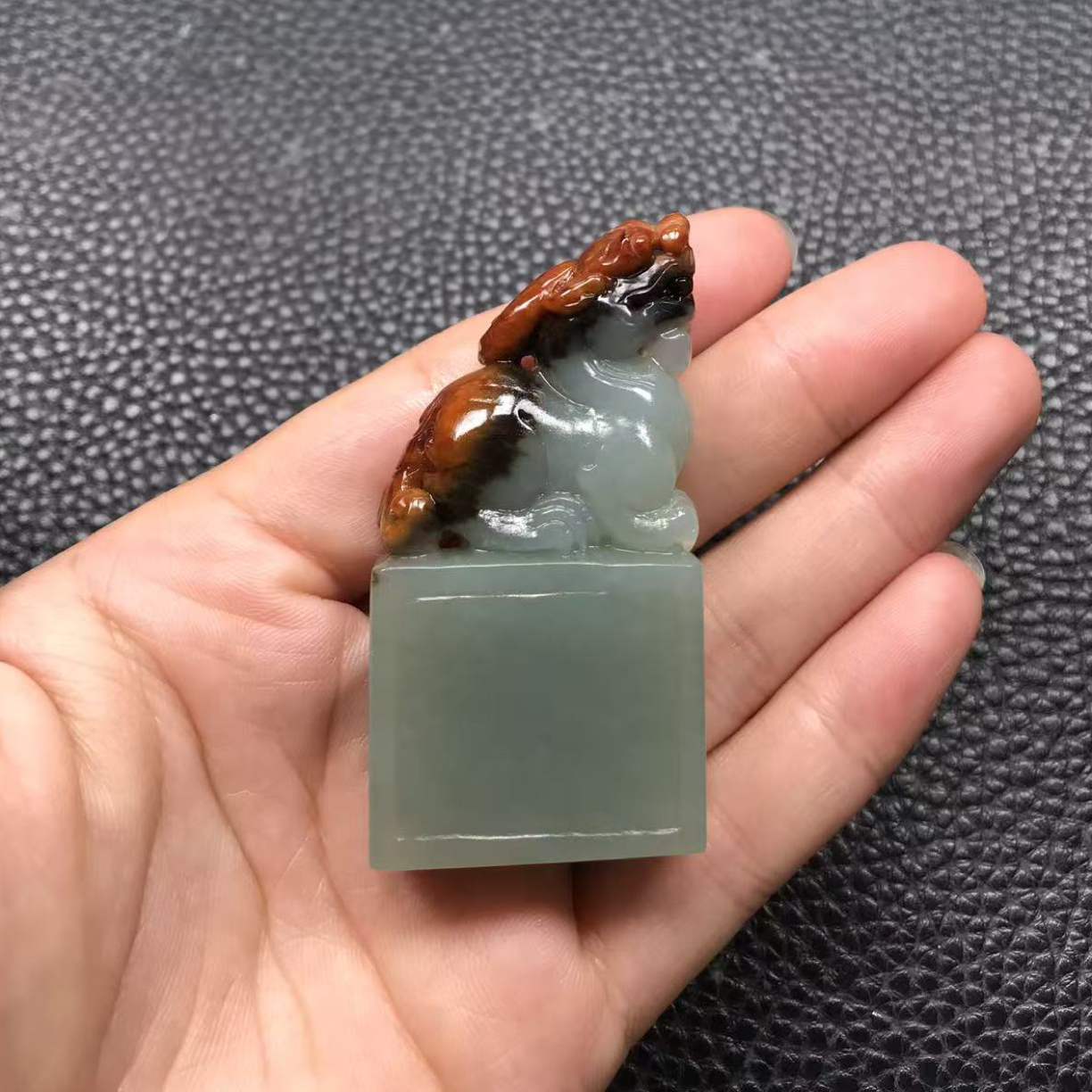 和田玉貔貅，印章，实物漂亮，