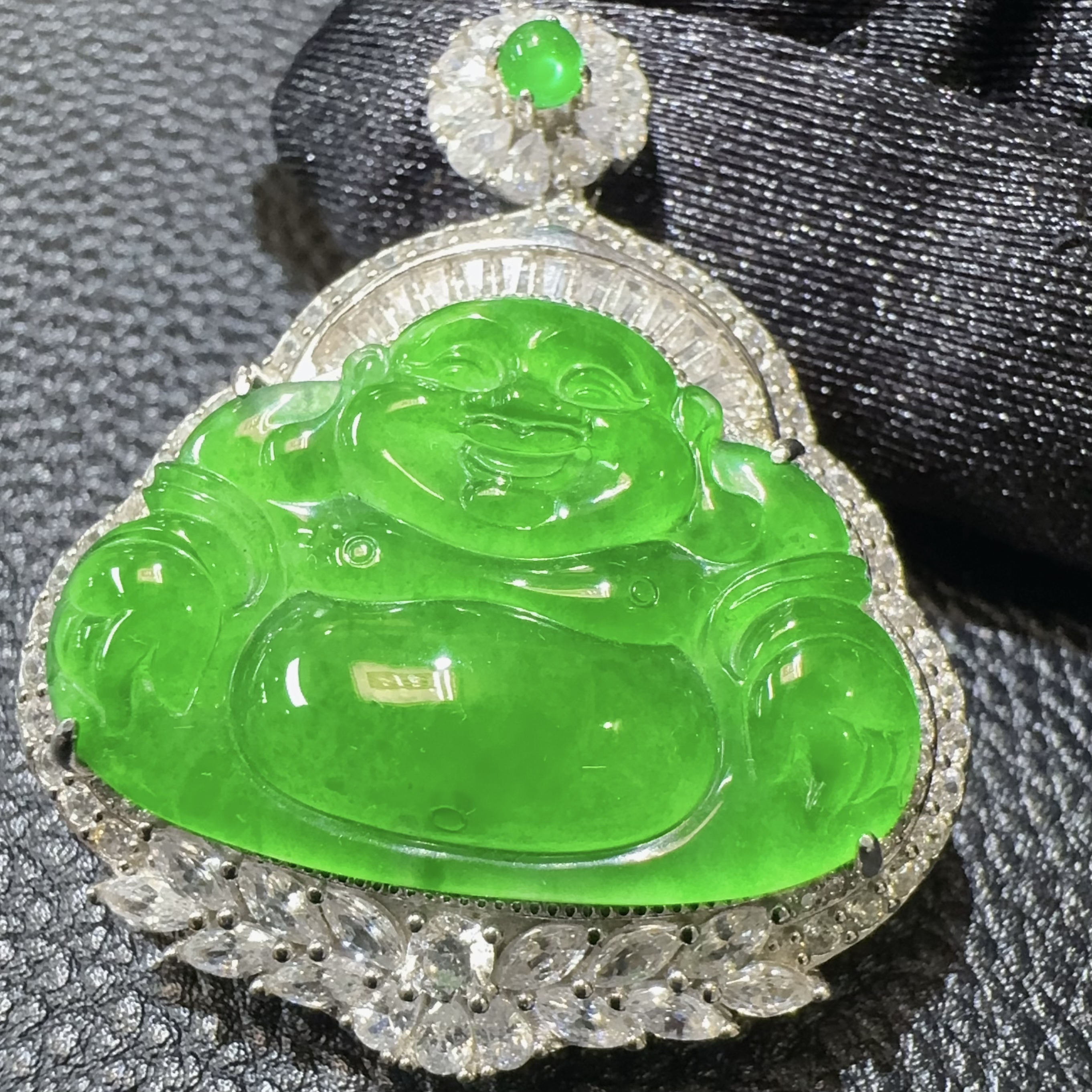 【直播间专属-大佛公吊坠】天然A货翡翠高冰帝王绿佛公高级质感大件