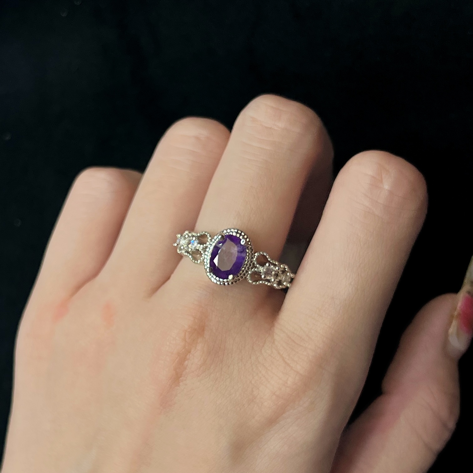 【上旭珠宝马哥推荐】天然紫水晶戒指 气质复古 多样性发一件