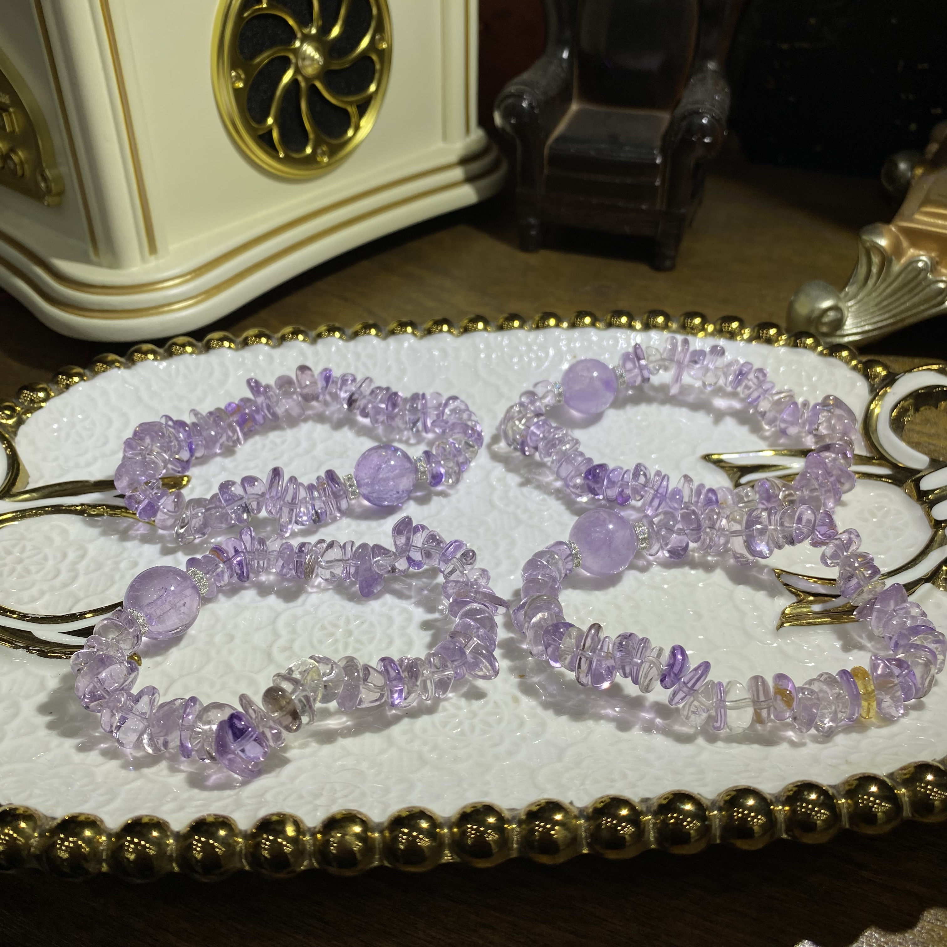 V959-天然紫水晶随形手串设计款-多样性发其一约7-8mm