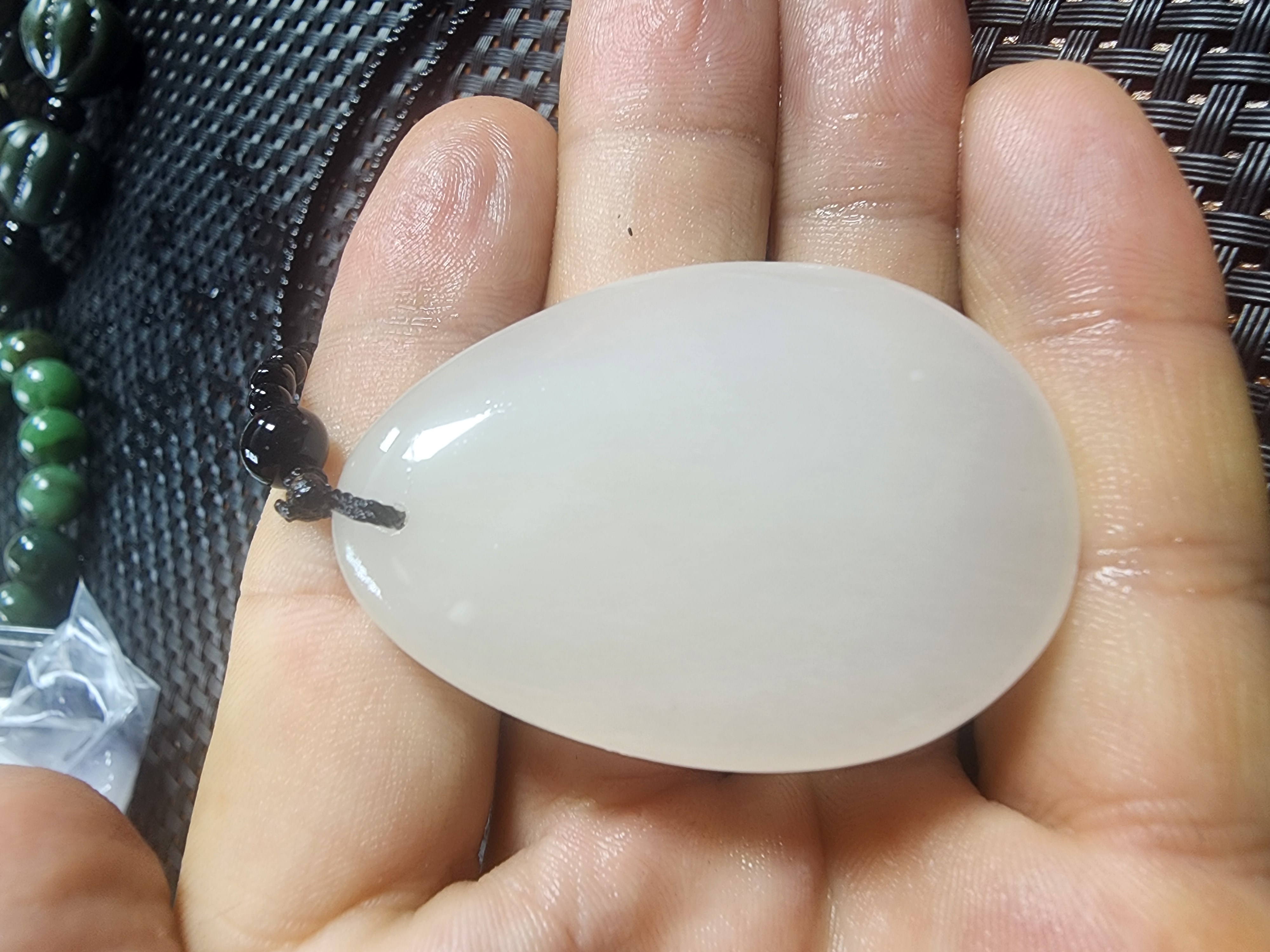 白玉男女同款天然新疆玉挂件带证书