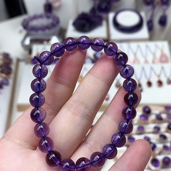 紫晶手串未镶嵌紫水晶手串