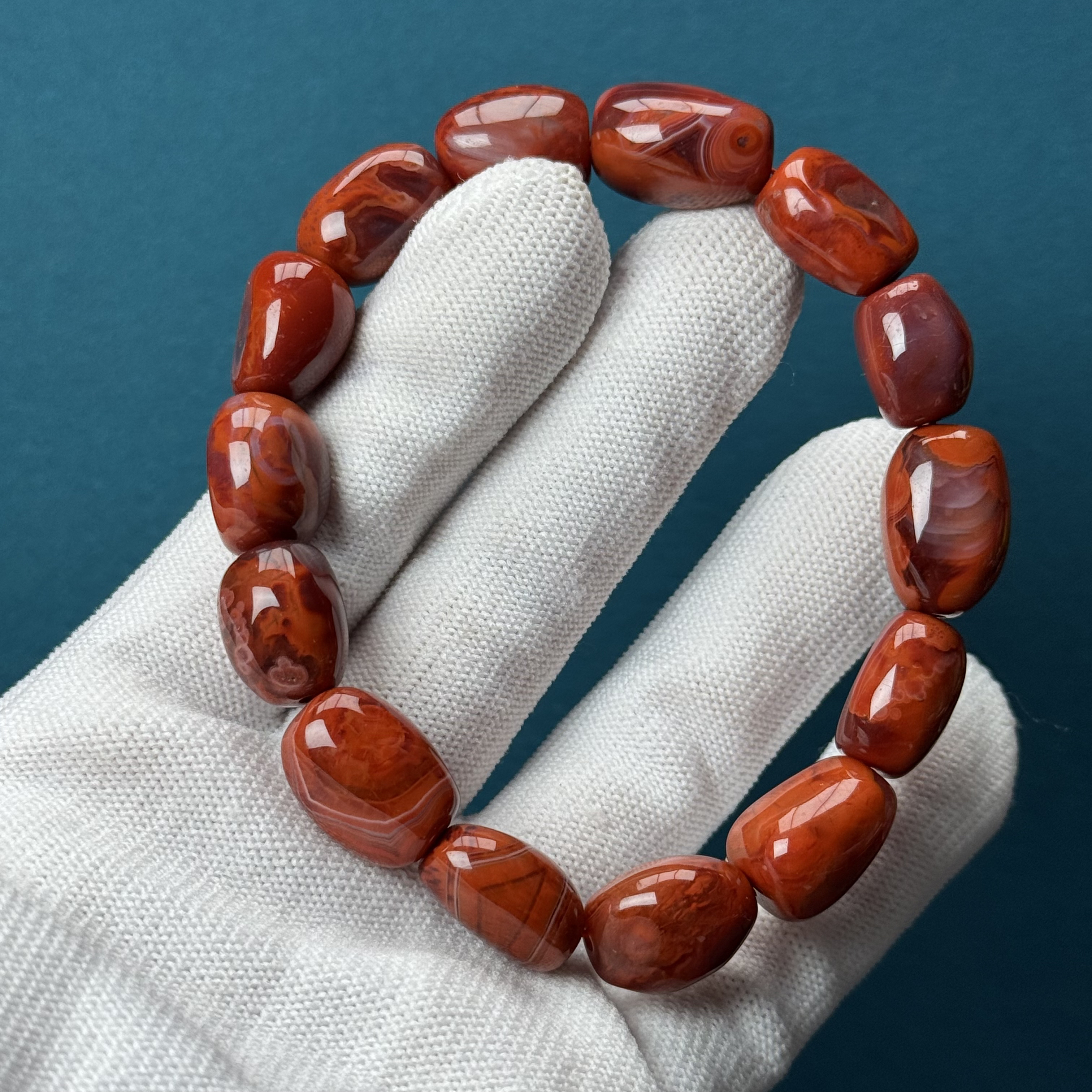 P3170[瑕疵]天然南红 手串11+mm支持鉴定 假一罚十