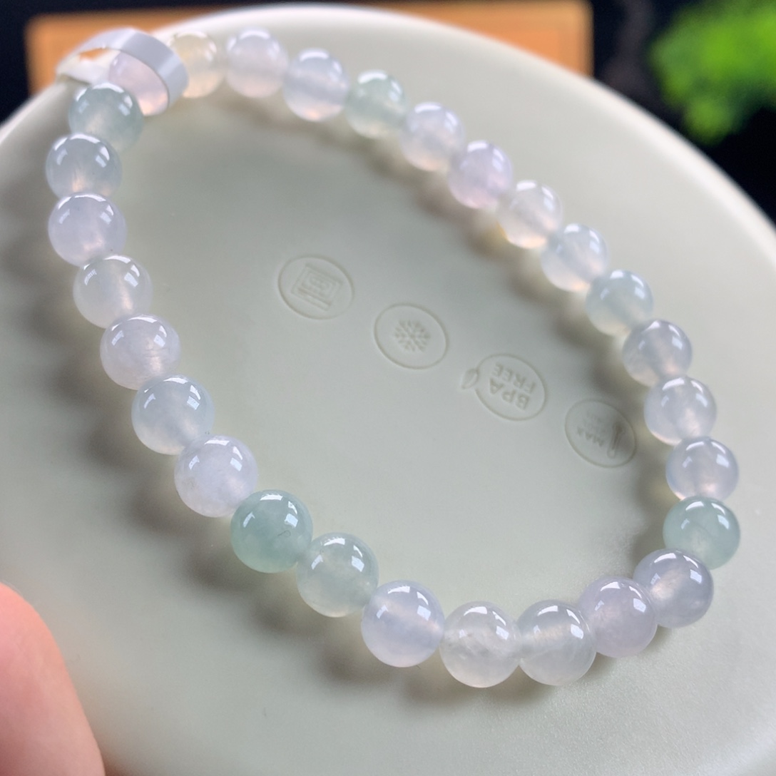 翡翠未镶嵌手链卡6.3