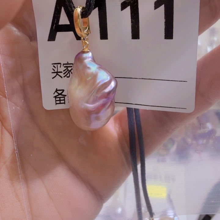 淡水珍珠银S925镶嵌颈饰