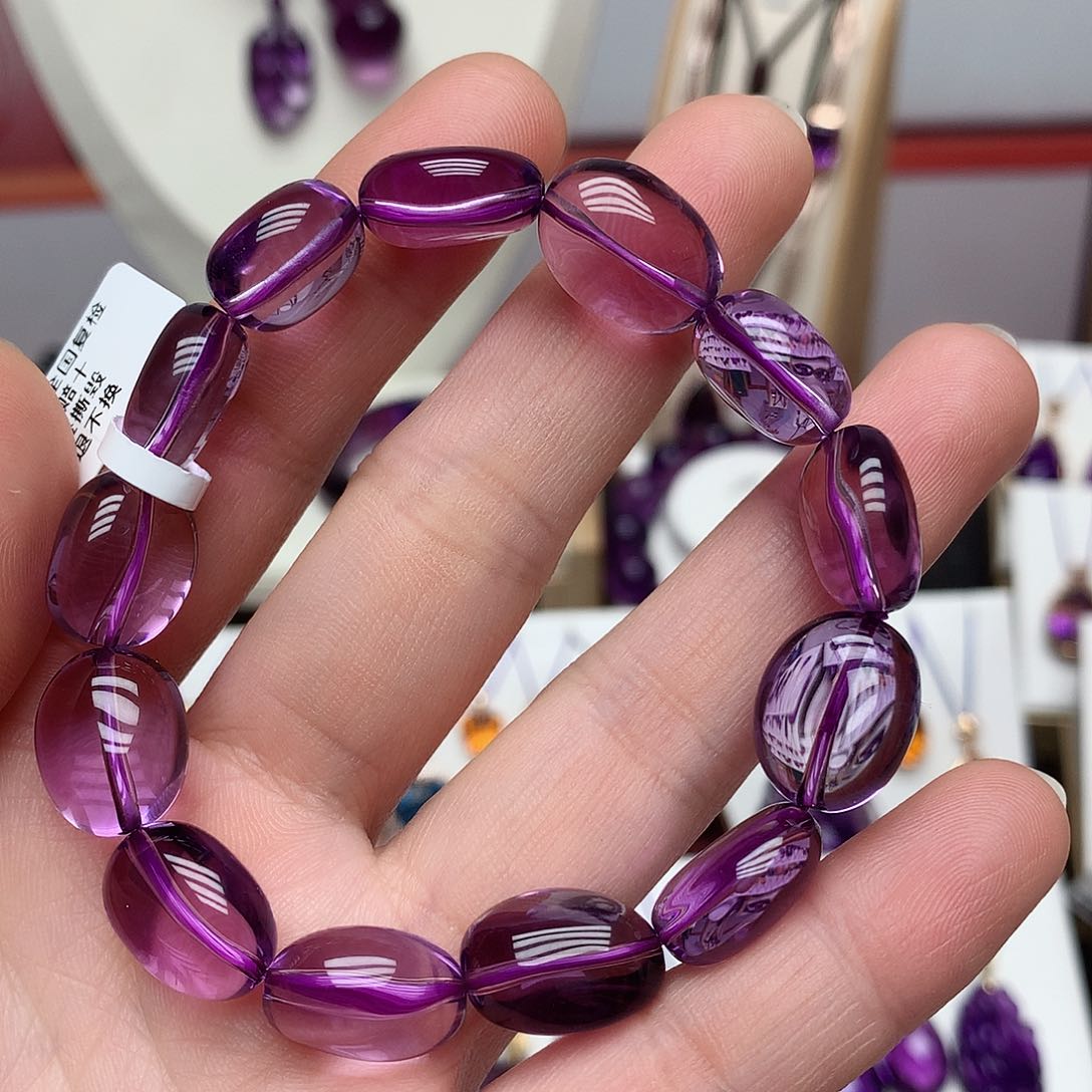 紫晶净体随形手串未镶嵌