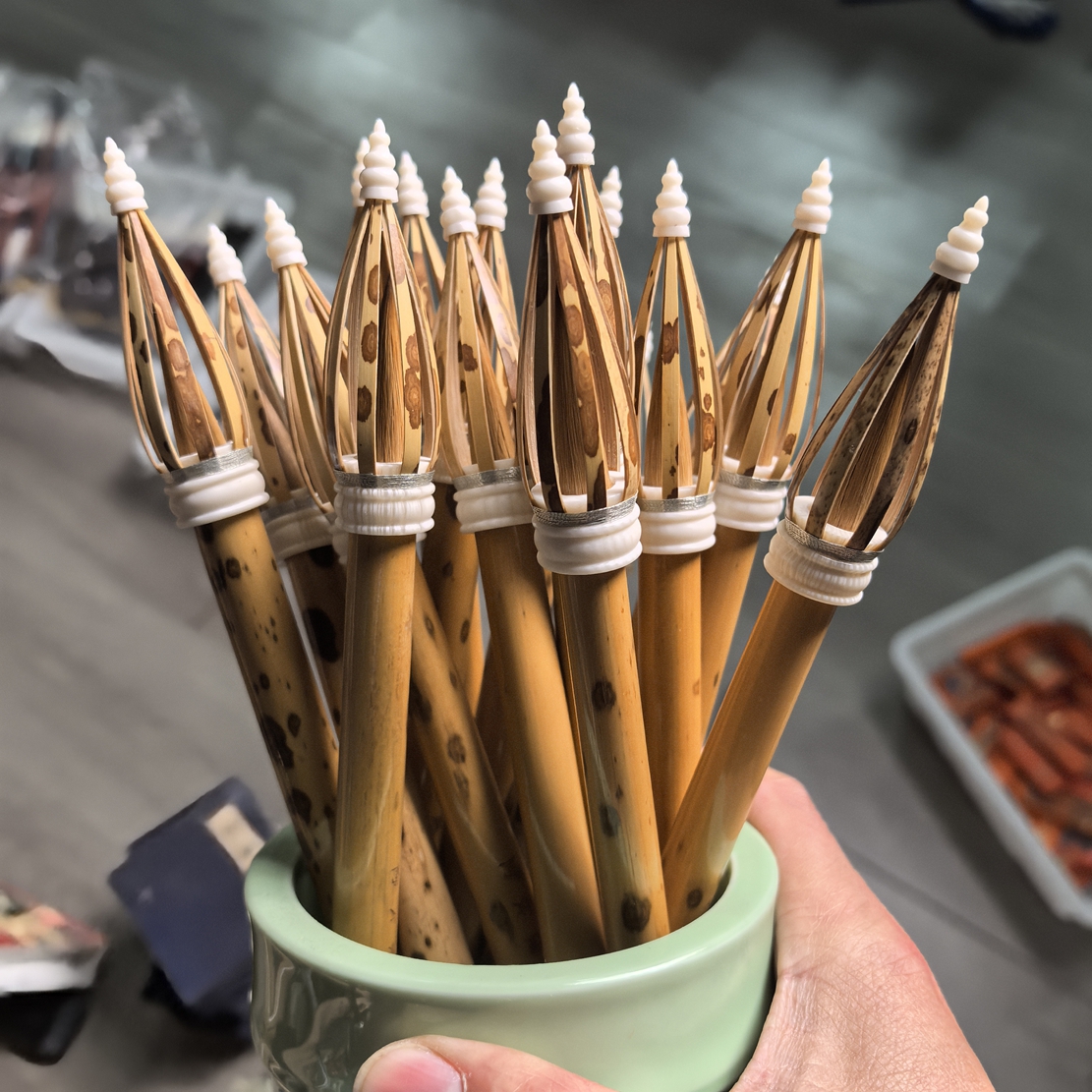 复古伞帽狼王纯料狼毫宣笔