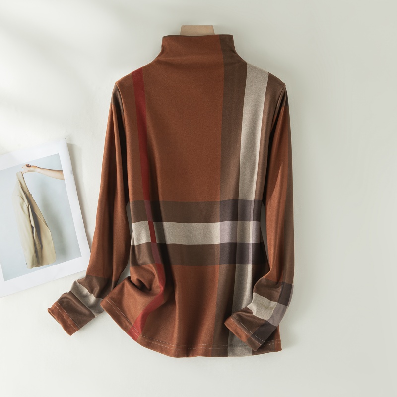 美拉德色系-半高领德绒打底衫 舒适软糯弹力亲肤-两色