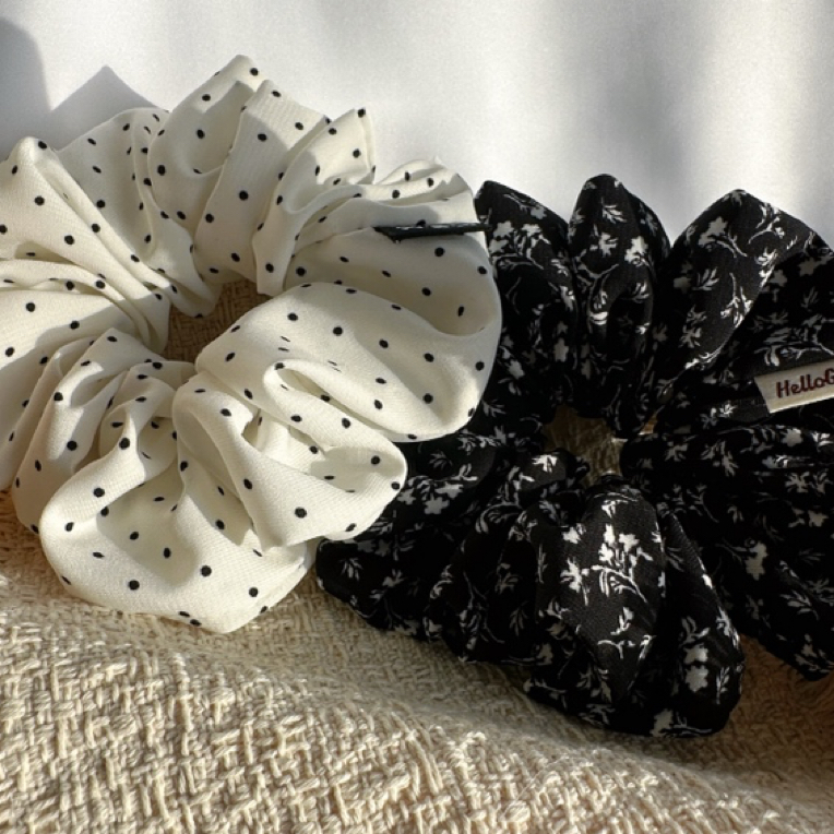韩系简约碎花大肠发圈清新气质头饰新款发饰