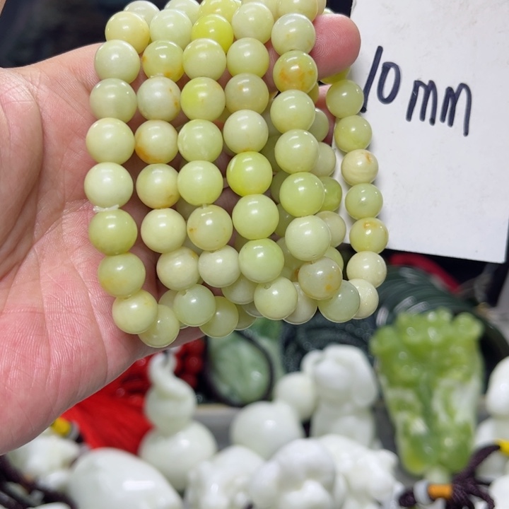 蛇纹石玉手串多样性发货未镶嵌