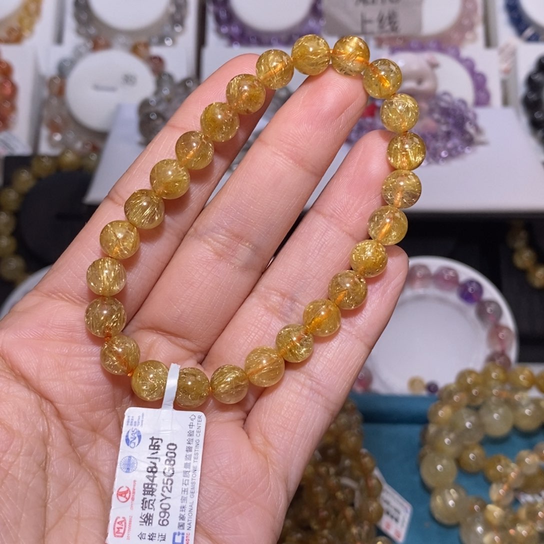 【闪购商品】发晶手串未镶嵌钛晶7mm