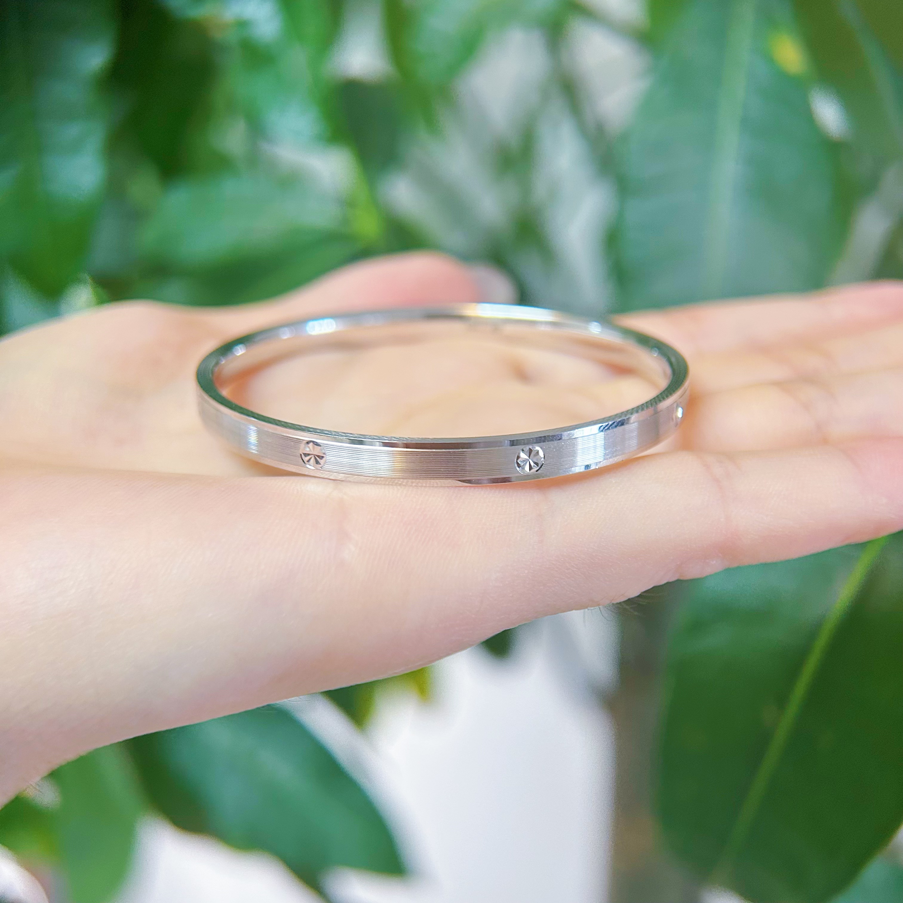 铂金pt950拉丝米字手镯固定口精致百搭【不支持7天无理由退换货】