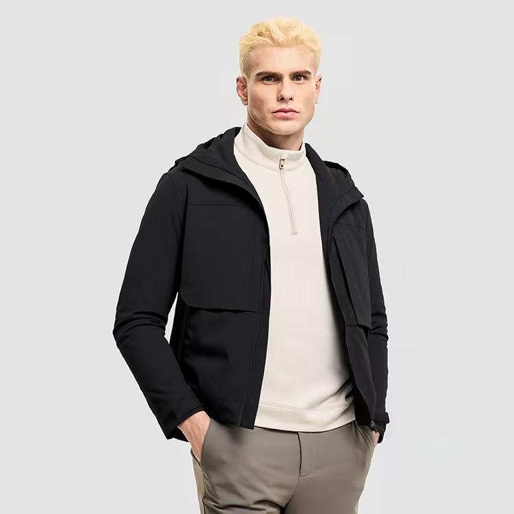 冬季男士通勤保暖男羽绒服外套男款长袖男装男式连帽8034