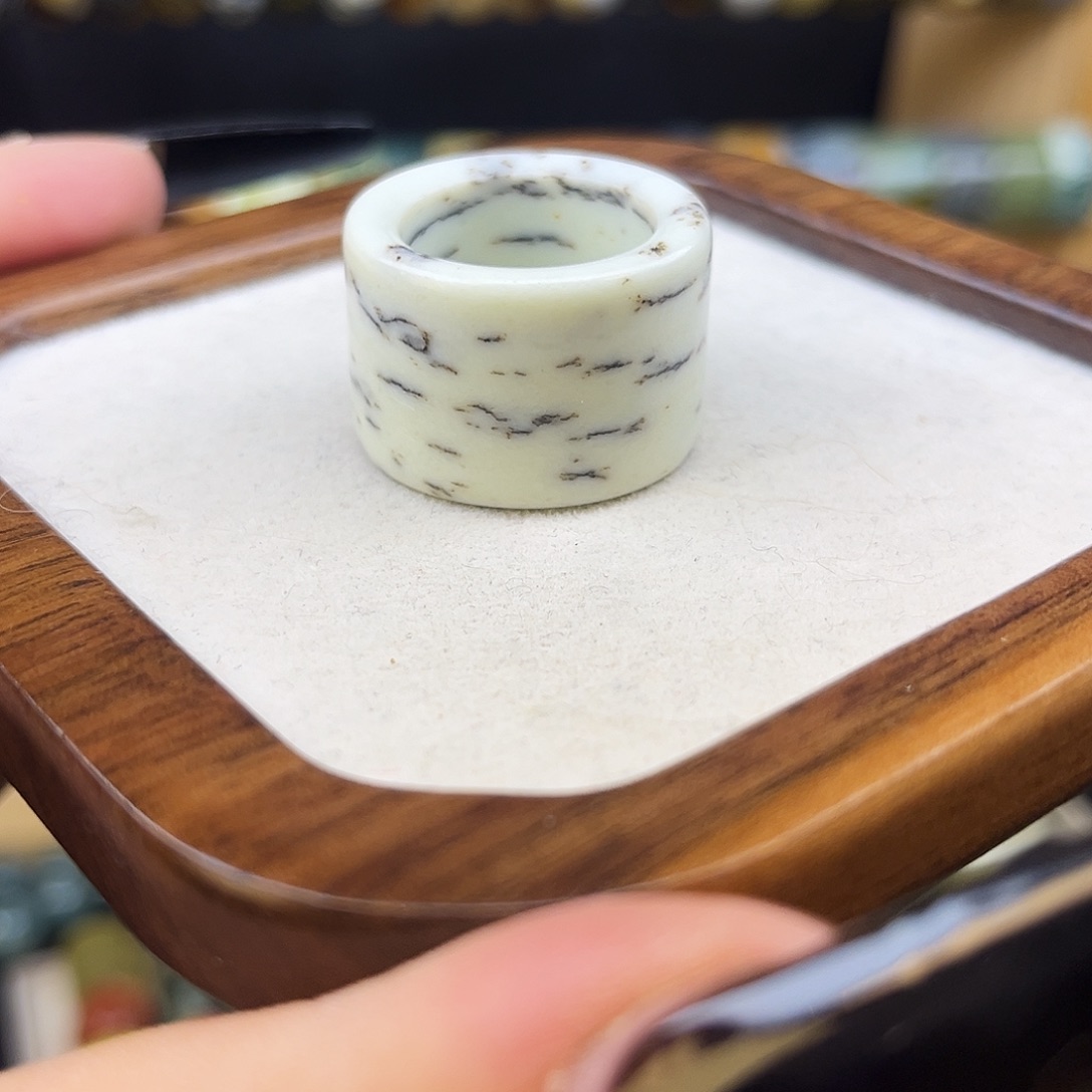 岫玉未镶嵌戒指港16.17