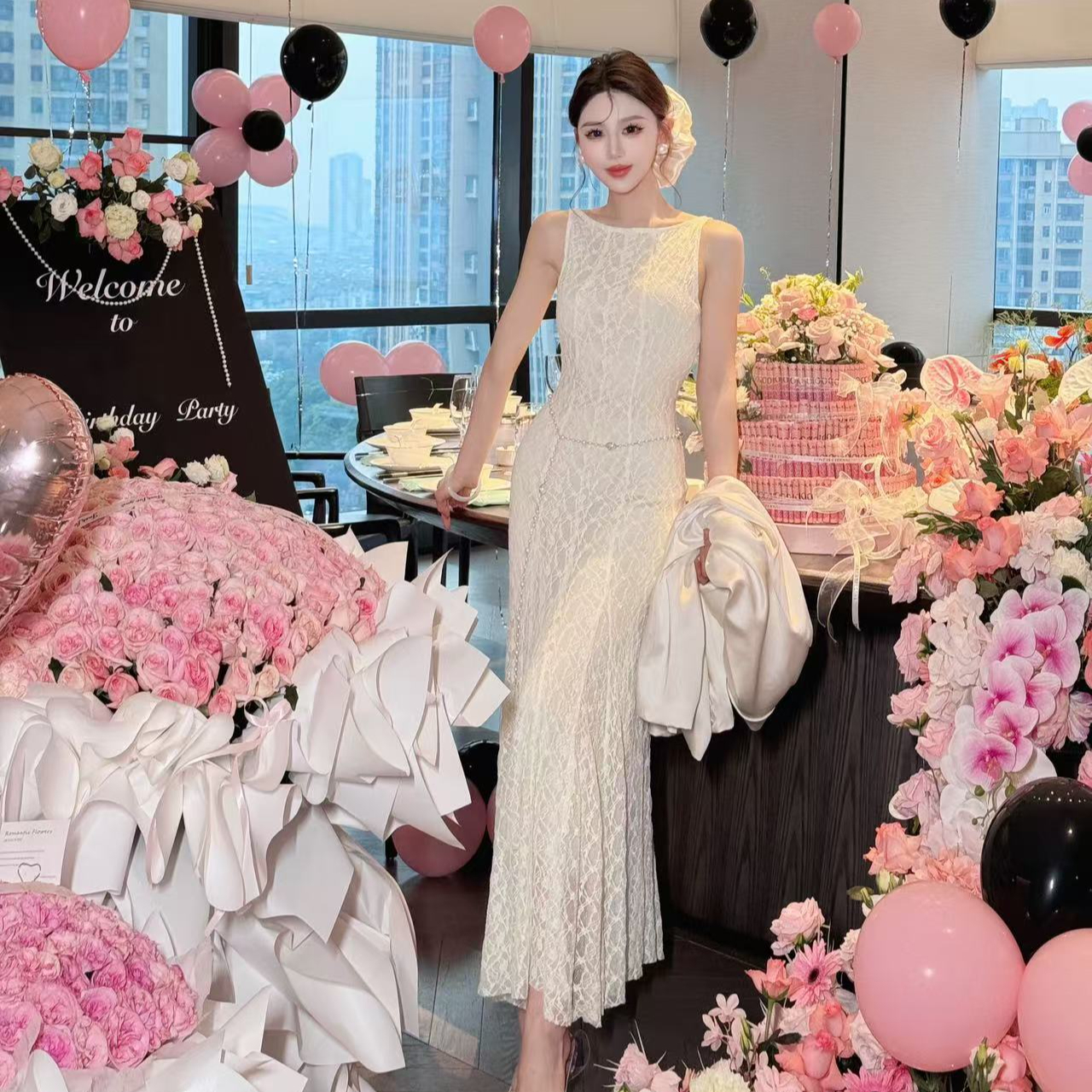 【凡凡】新款蕾丝网红气质时尚轻奢法式设计师套装25230+25267