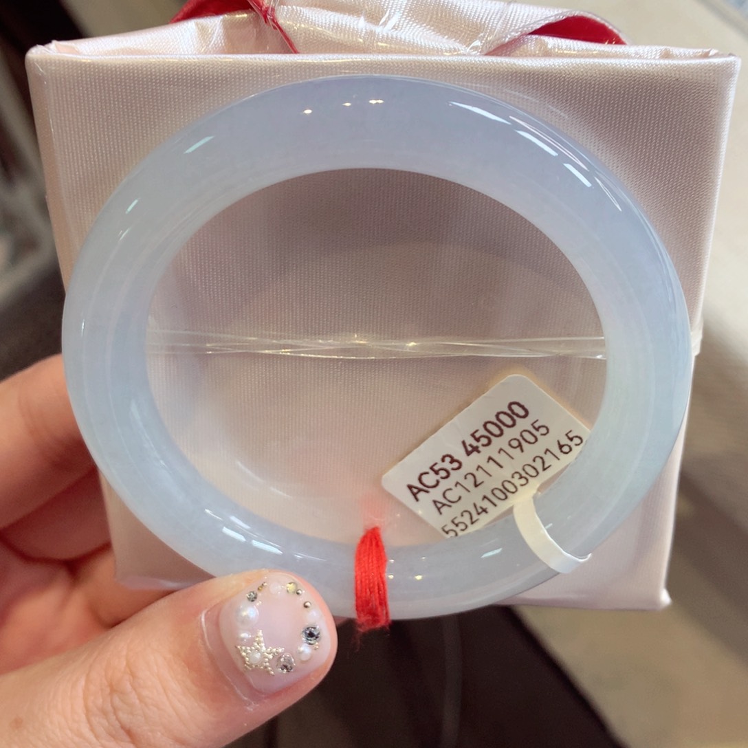 翡翠手镯未镶嵌16圆条77