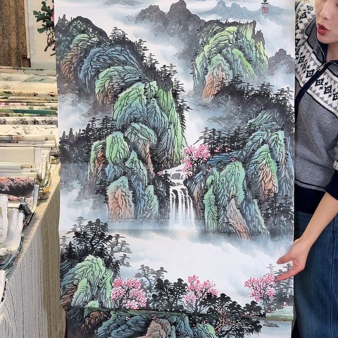 纯手绘国画作品好看四尺