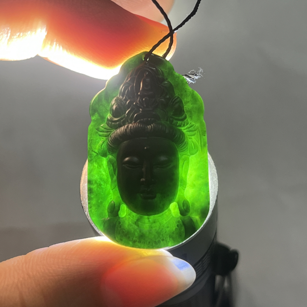 墨翠之缘墨翠观音吊坠
