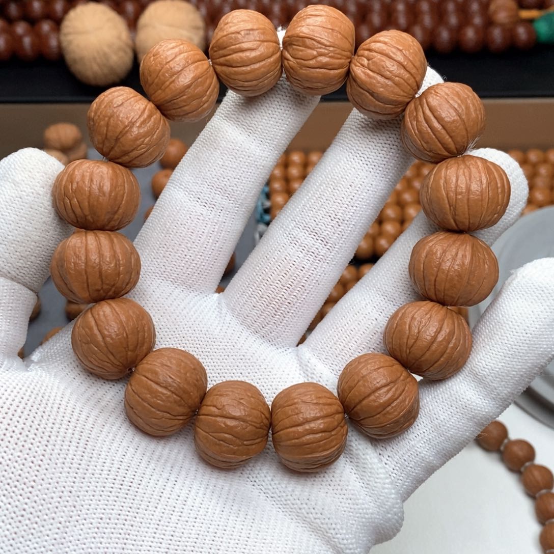 猴头核桃手串18+南瓜原皮原色