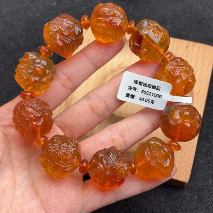 琥珀未镶嵌珠宝奇石20mm