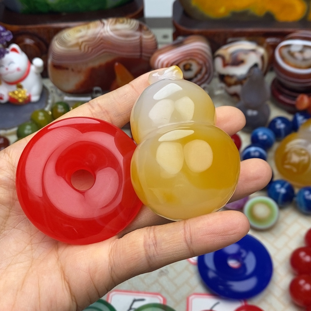 富***竹玛瑙/玉髓未镶嵌颈饰