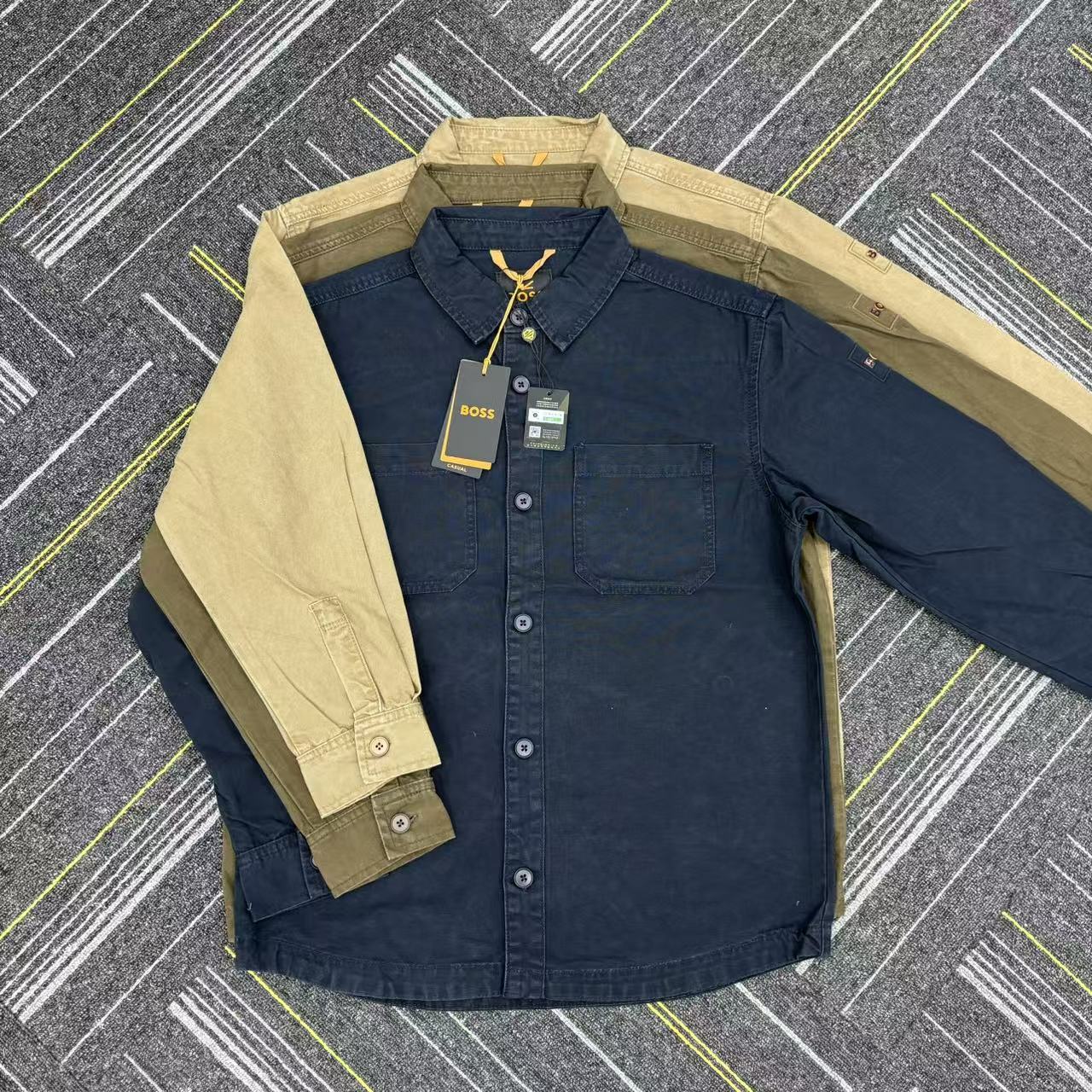 雨果博斯 BOSS衬衫/纯棉/牛仔做旧港风衬衫
