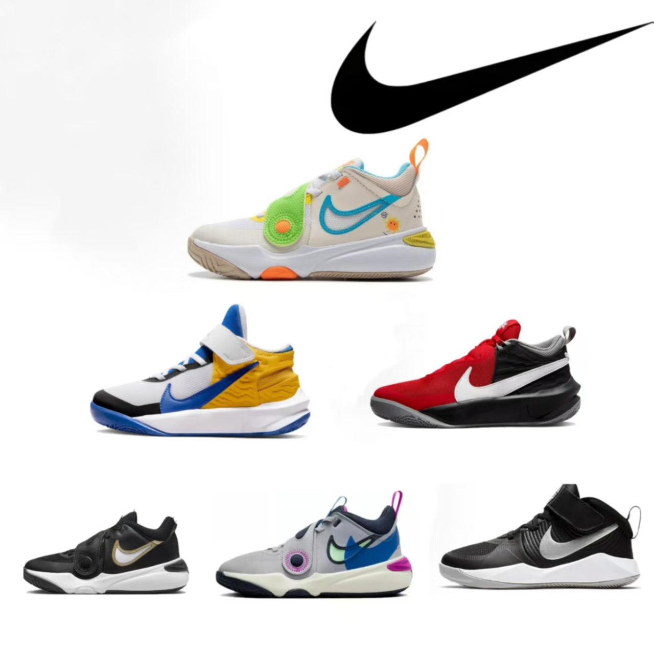 正品耐克NIKE Team Hustle系列四季款篮球运动鞋防滑透气耐磨合集