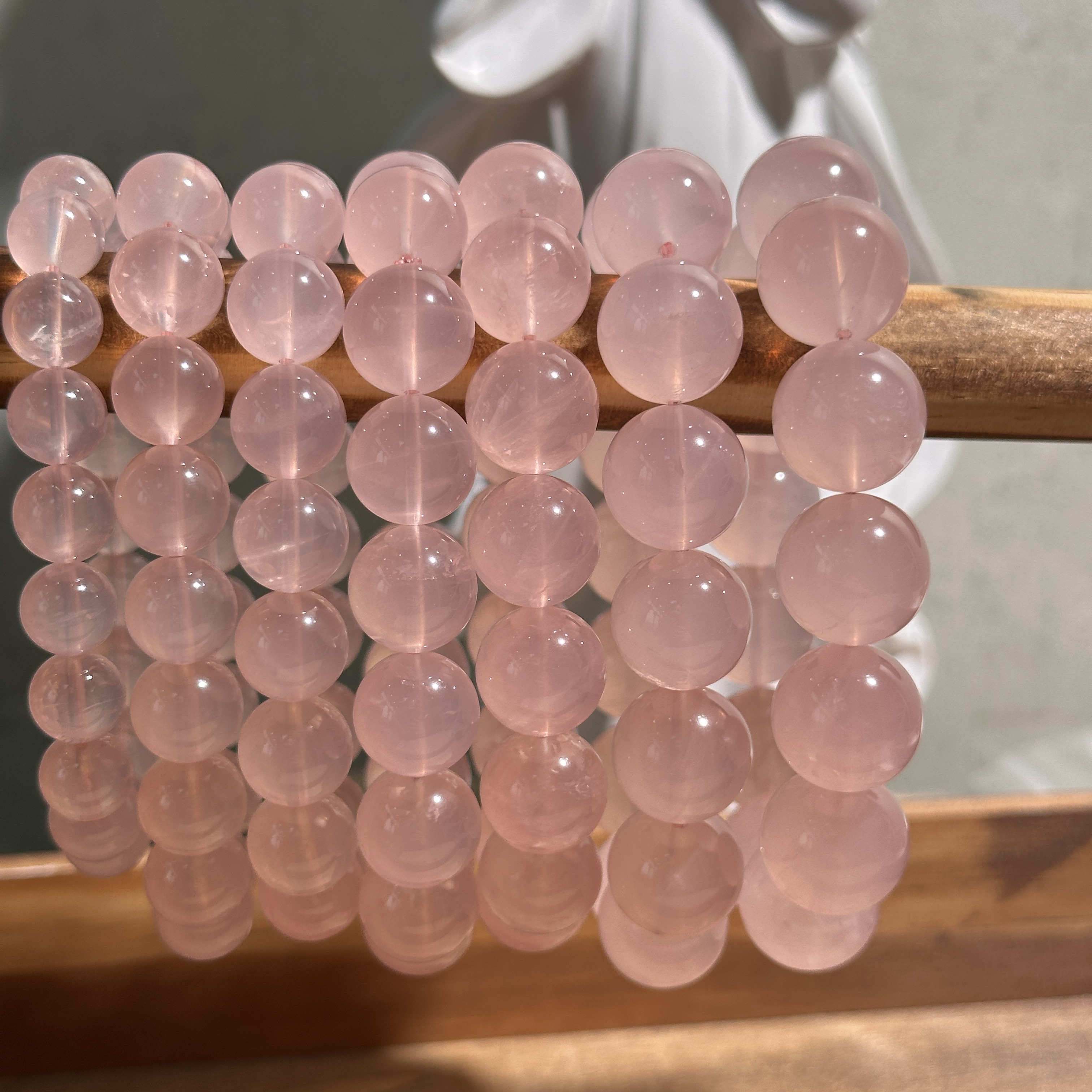 天然粉水晶手串 多样性发其一 F175