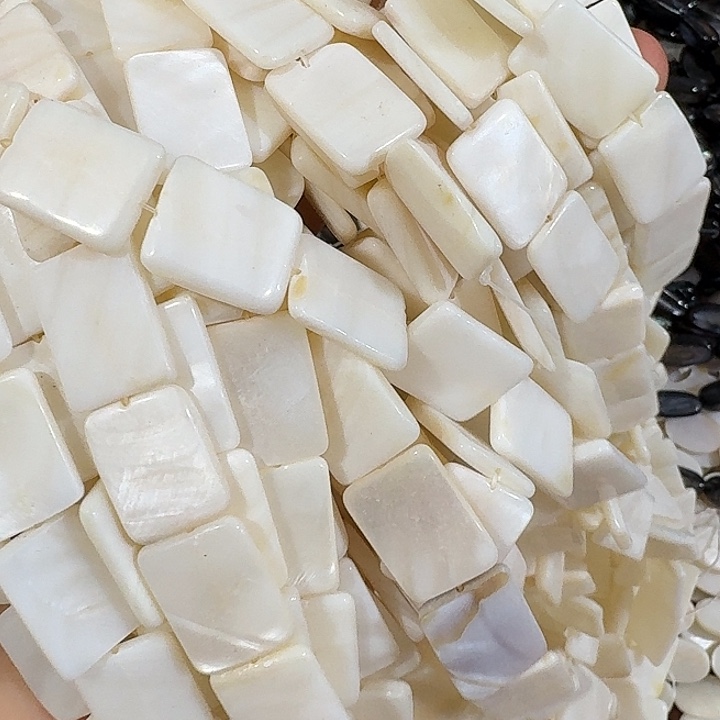 玛瑙/玉髓合金珠宝半成品3条13x18长方形