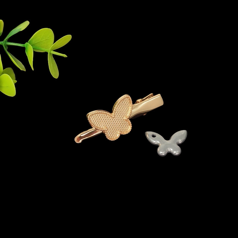 宋锦DIY发夹底托带盖 鸭嘴夹发夹