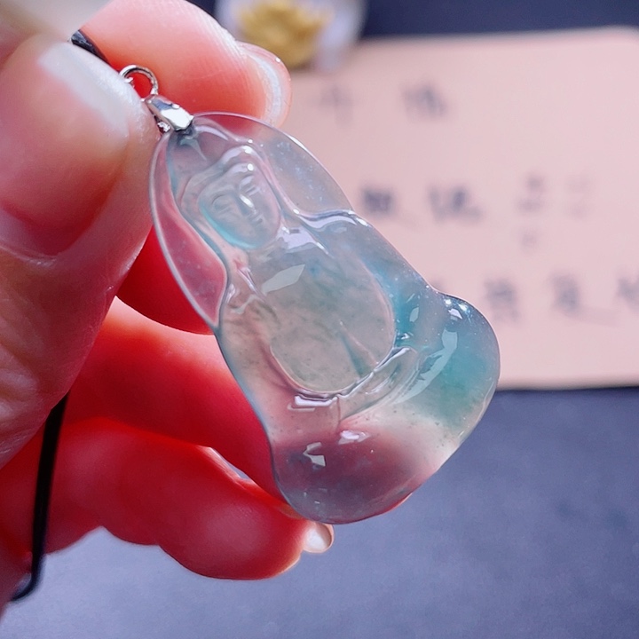 翡翠吊坠(不含链)银S925镶嵌