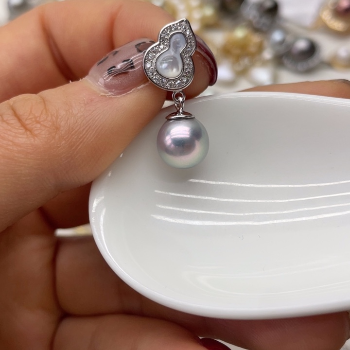 海水珍珠吊坠(不含链)银S925镶嵌