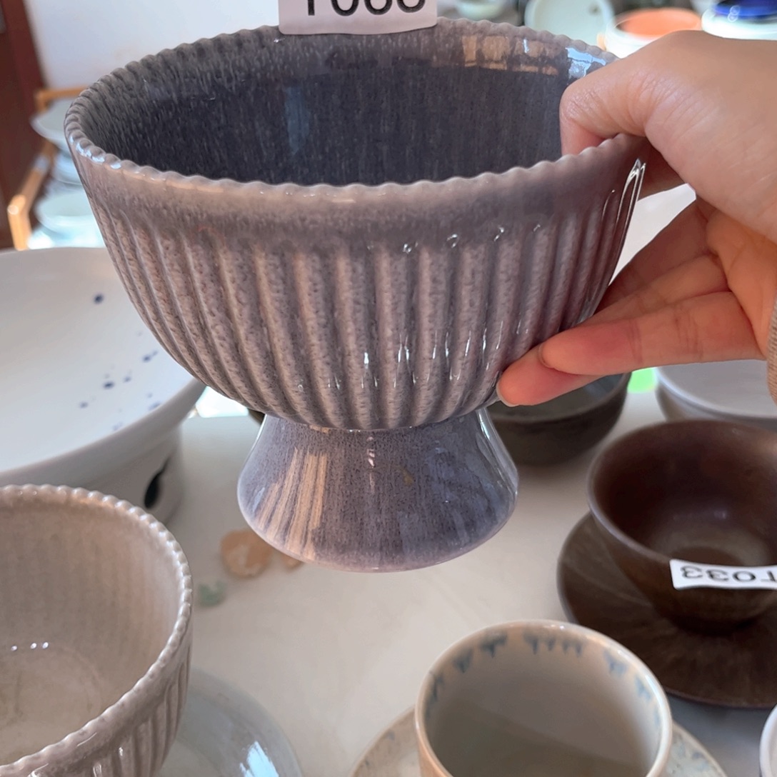 瓷景德镇粗陶复古盘碗微瑕