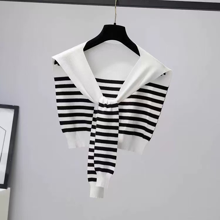 （6号条纹披肩）新款42*95左右披肩