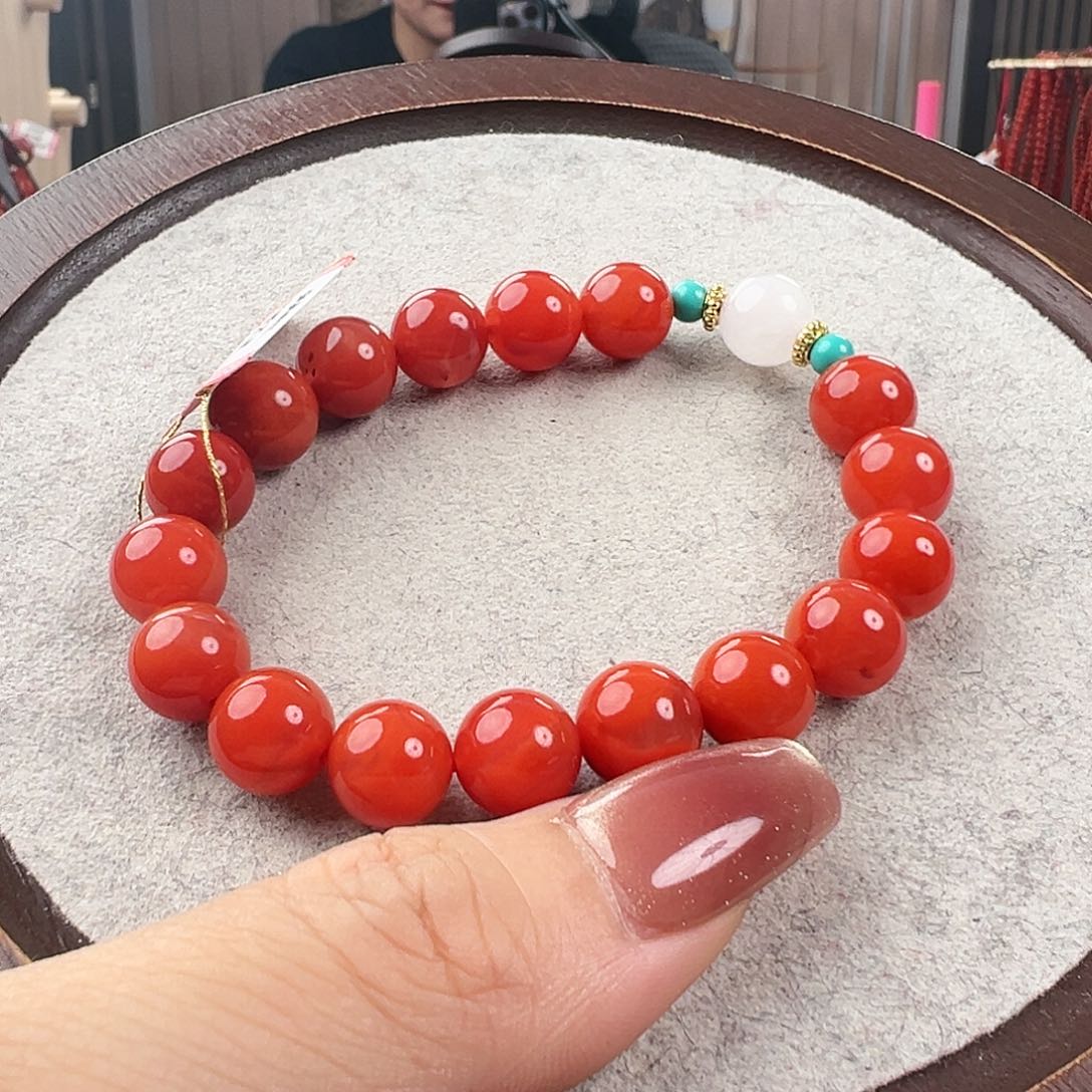南红玛瑙手串未镶嵌