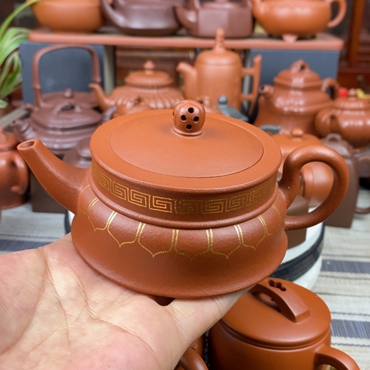 紫砂茶壶禅玉230CC原矿一厂老红土特价