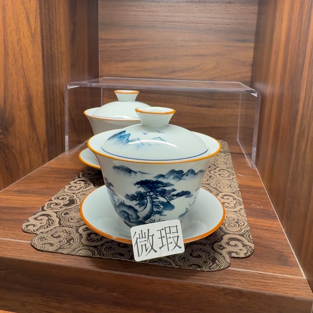 釉下彩纯手绘微瑕