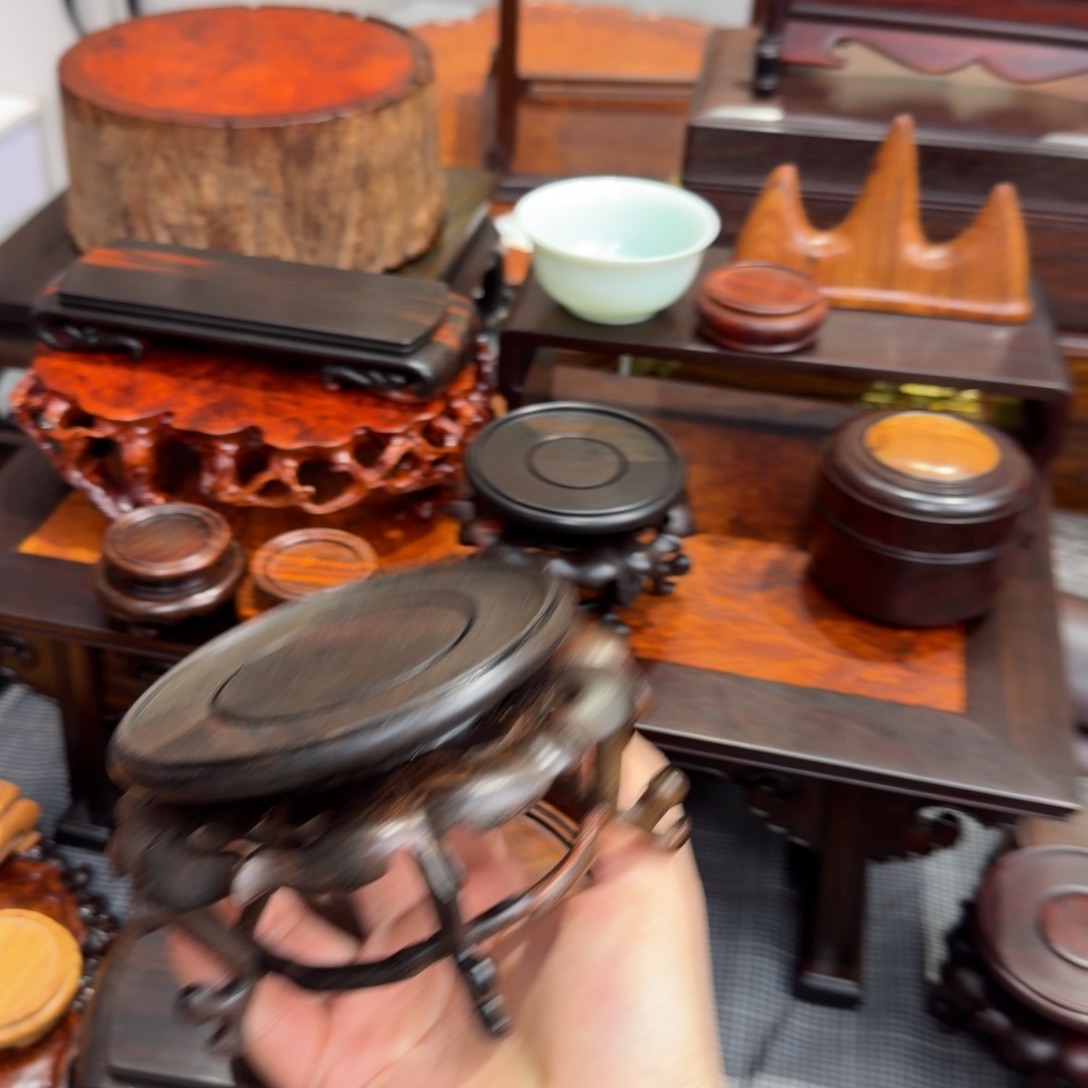 福***者木大红酸枝交趾黄檀底座