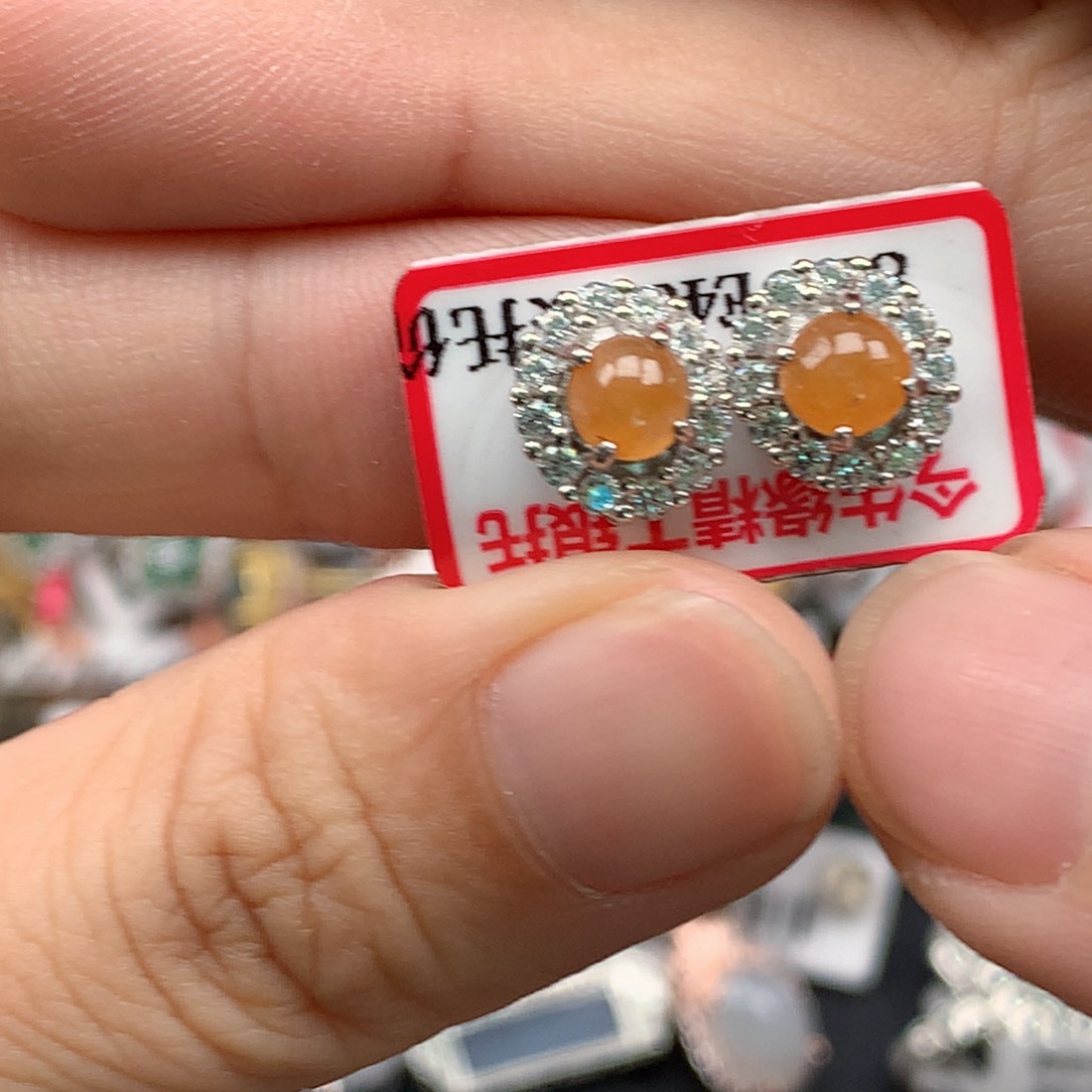 翡翠戒指银S925镶嵌天然翡翠手链