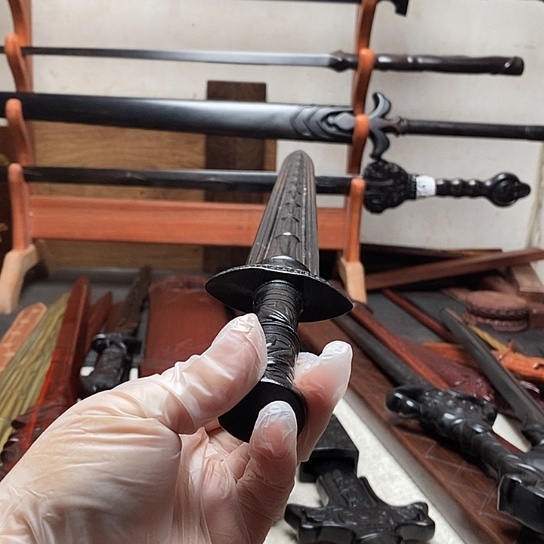 黑檀木木木做旧50长小青竹