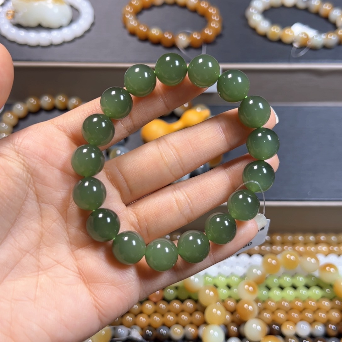 和田玉手链未镶嵌小**！