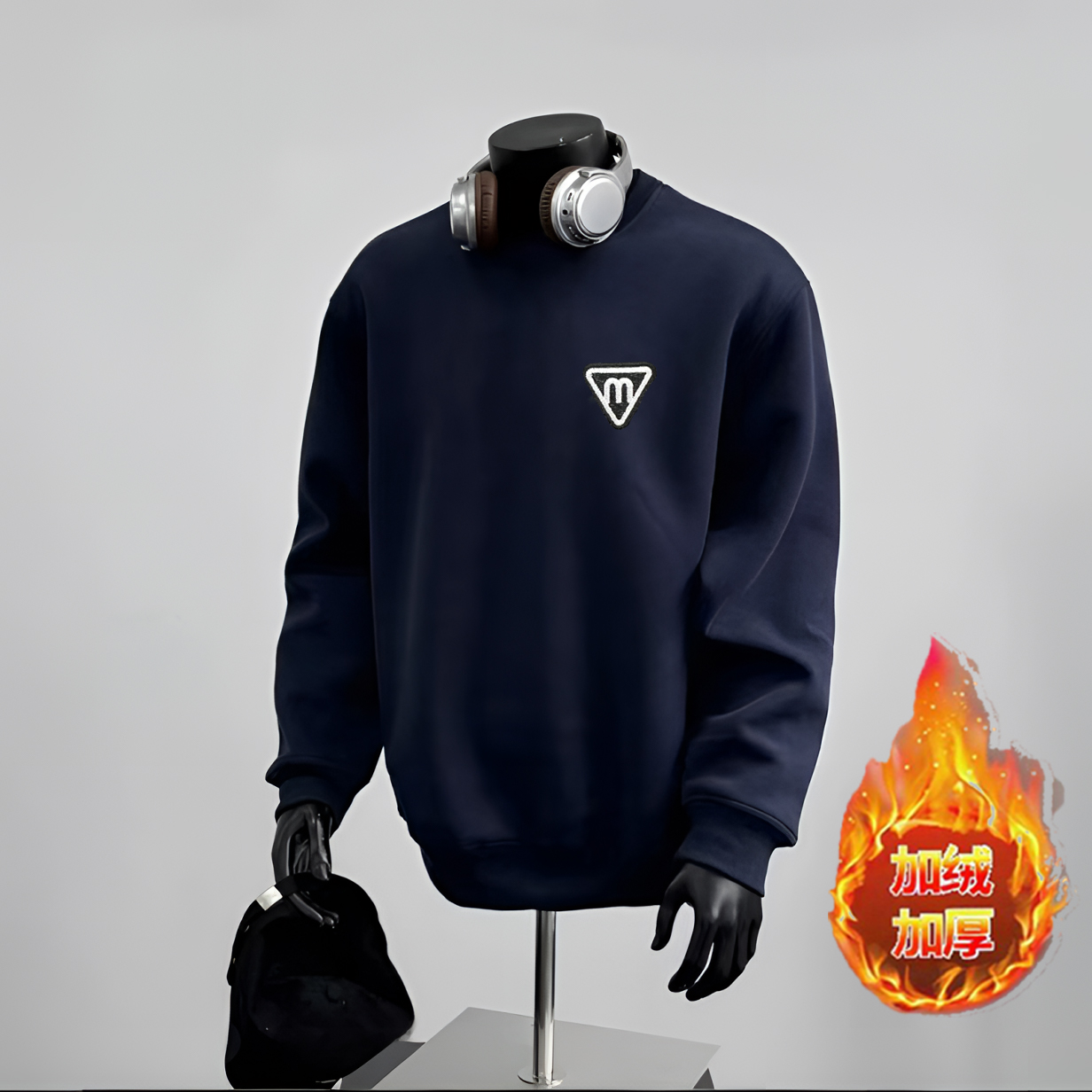 加绒版—爆款男女情侣款卫衣2025新款.《万针刺绣M》卫衣百搭