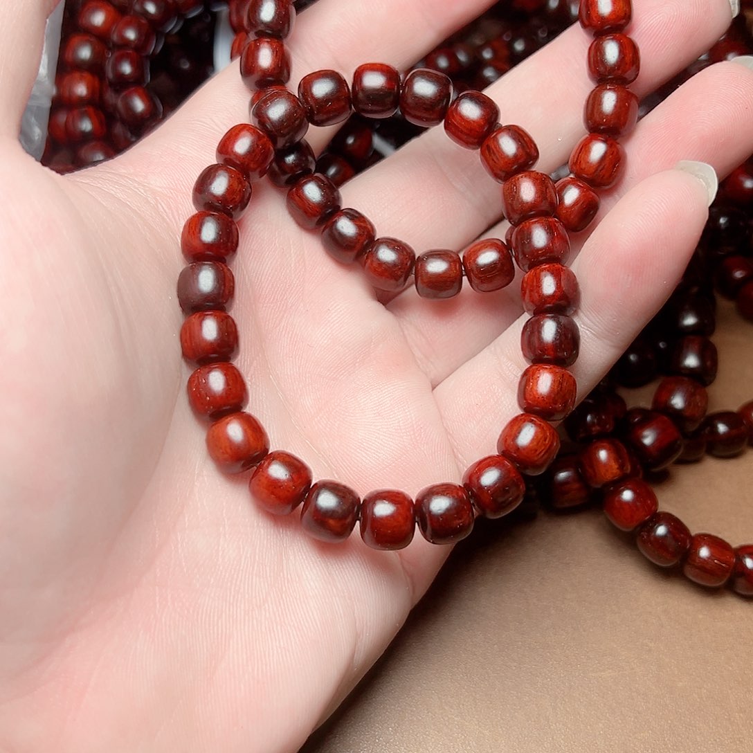 手串/手链小叶紫檀89火焰纹琴料毕业级金星