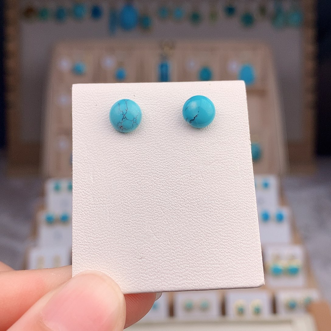 绿松石戒指银S925镶嵌