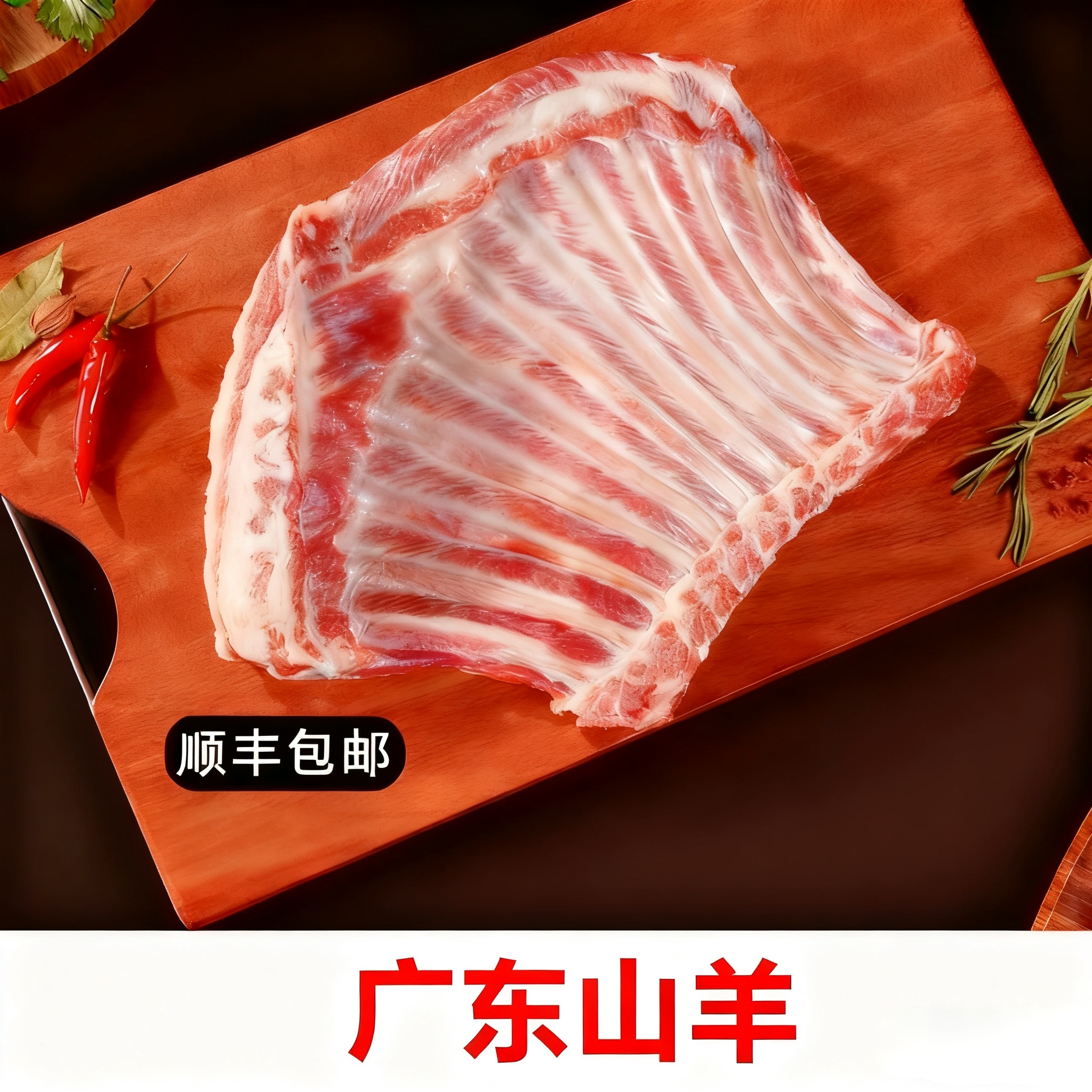 新鲜现杀带皮羊排农家散养山羊火烧去毛顺丰包邮