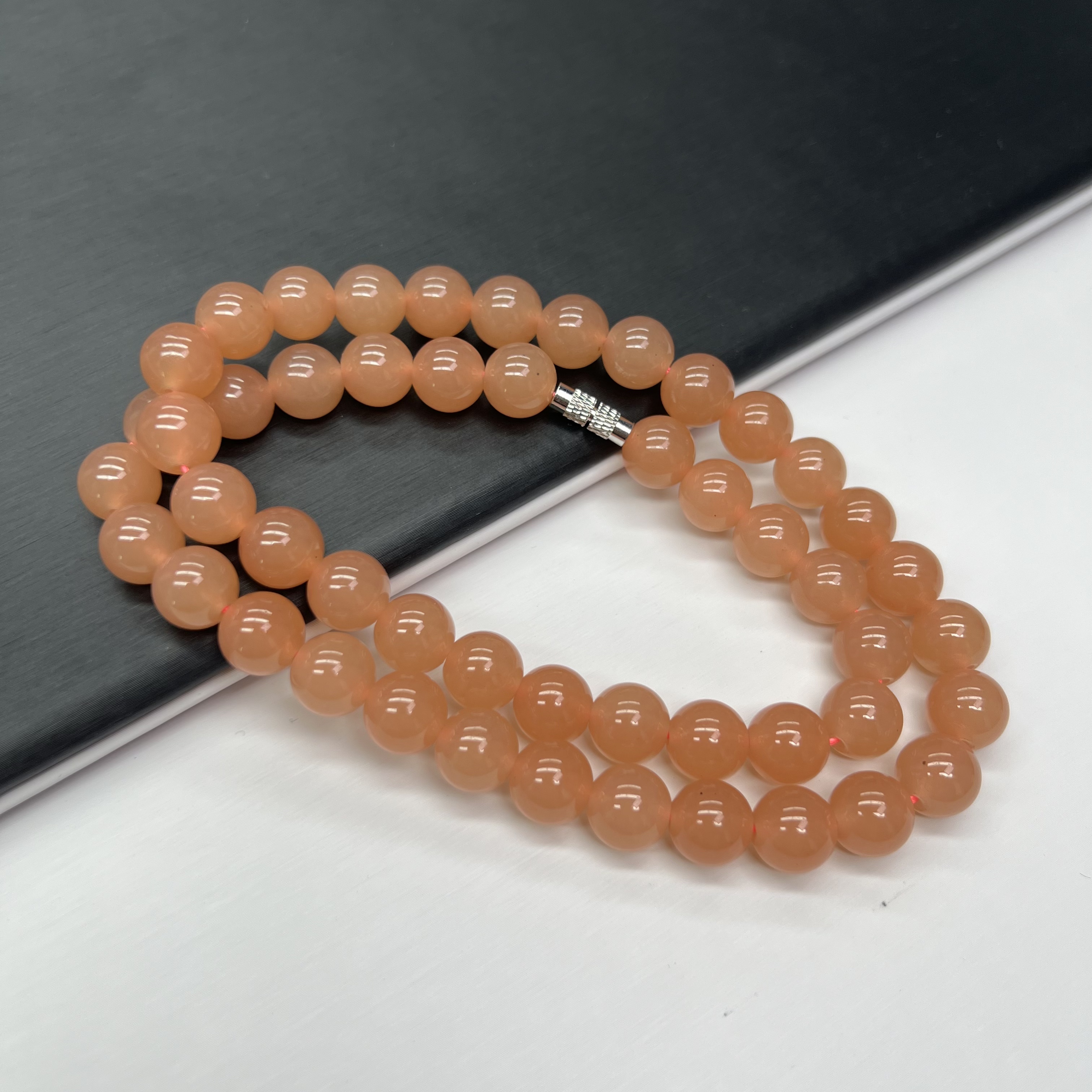 a296藕粉妈妈链10mm手链百搭