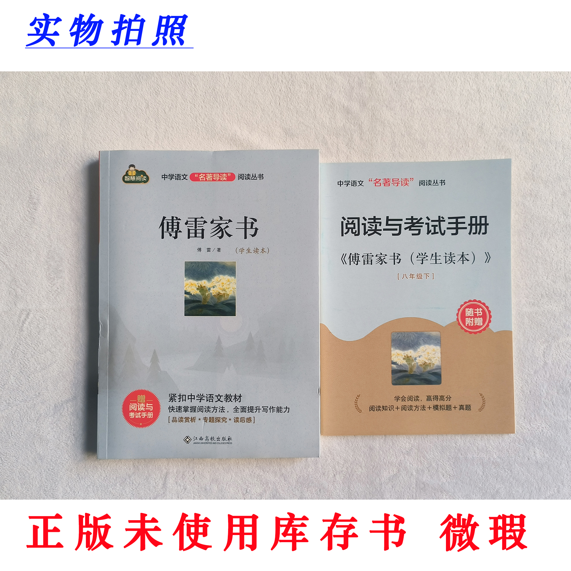 【正版未使用 微瑕】傅雷家书 (学生读本) 中学名著导读丛书 含手册
