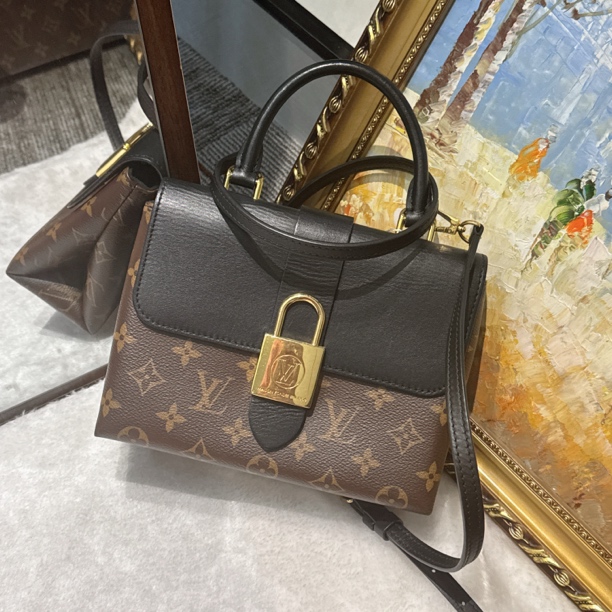 95新 LouisVuitton/路易威登 95新Lv 老花锁头包包/林