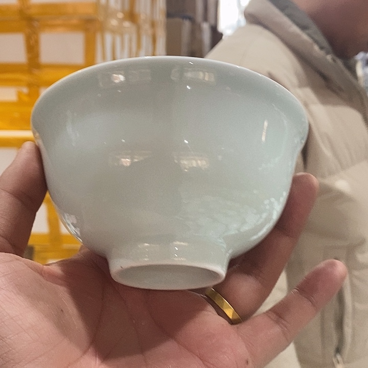 白瓷影青4.75英寸米饭碗6只装