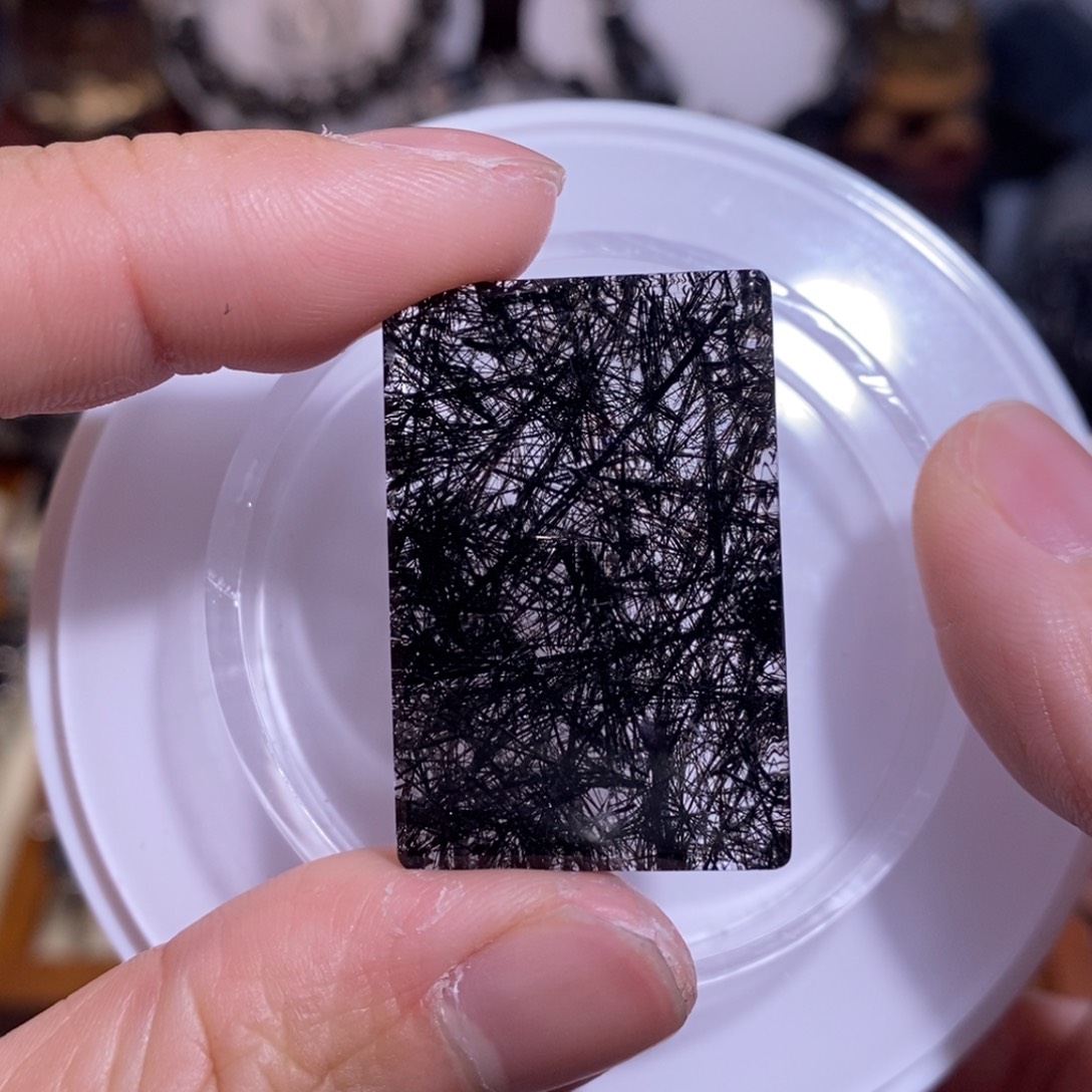 未镶嵌手链水晶黑发晶全透体满发蕾丝无事牌34×23×5毕业级